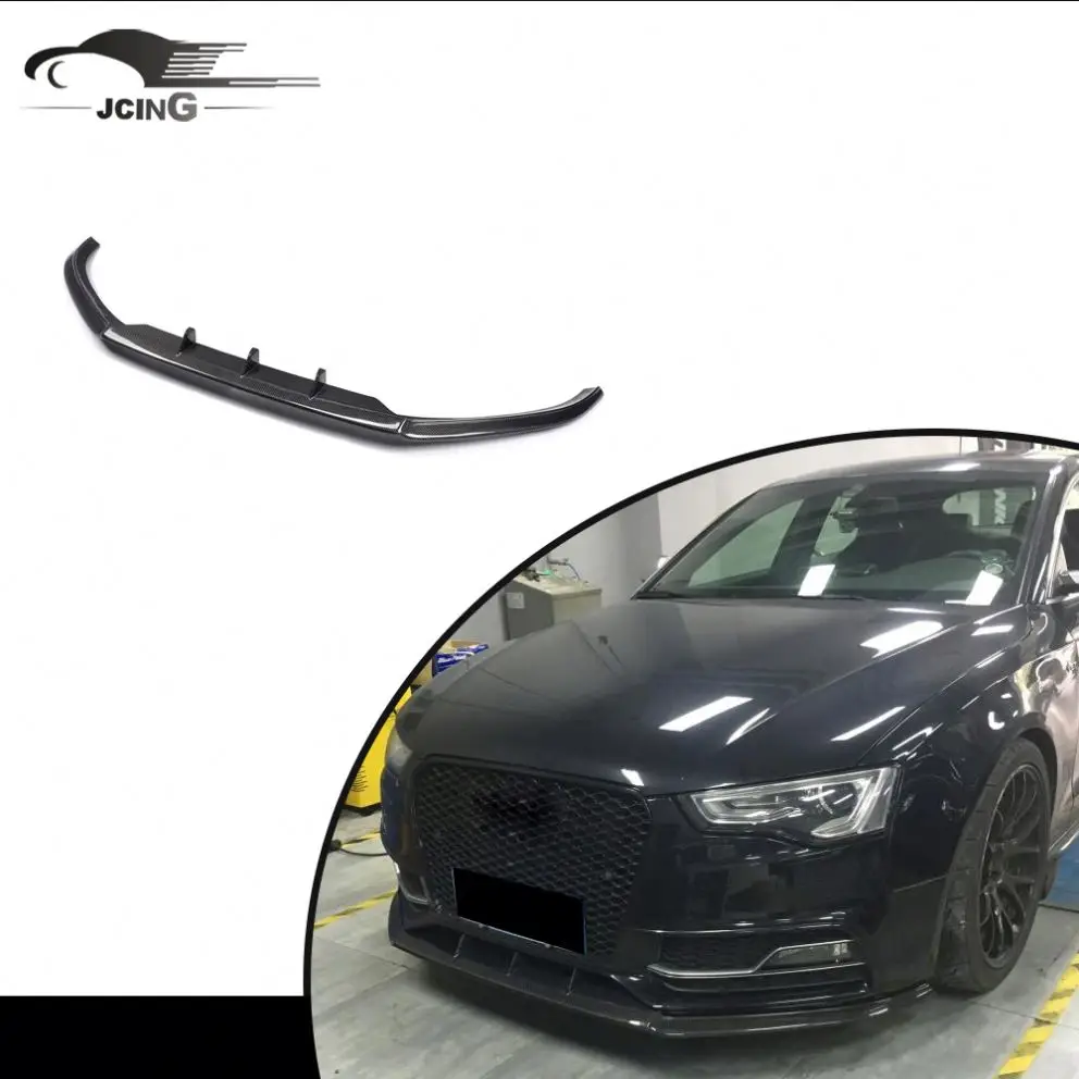 

Подходит для Audi A5 S5 8T 2012-2016 Губа переднего бампера из углеродного волокна
