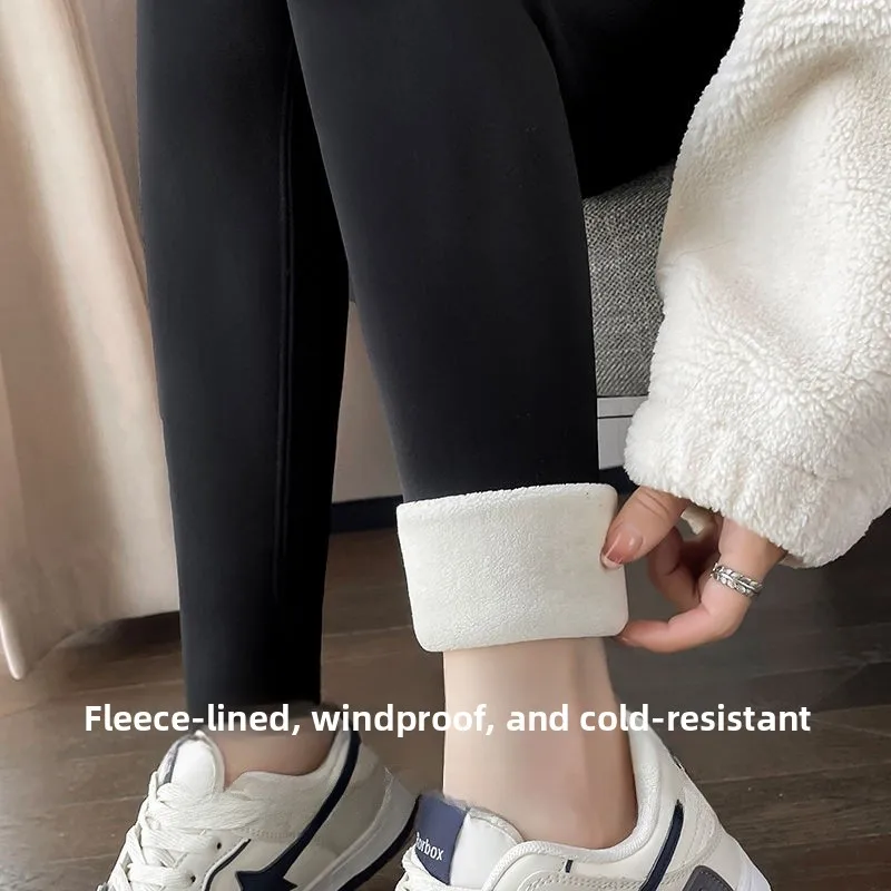 

Fce Lined Winter ark Pants High Waist Yoga Fitn Trousers Women's Bot a Spring Autumn Bla Barbi Leggings