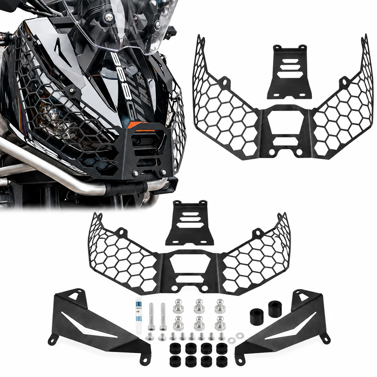 Motorcycle Headlight Guard Grille Cover Front Lamp Protector For Zontes 368G ADV Scooter Modification Accessories