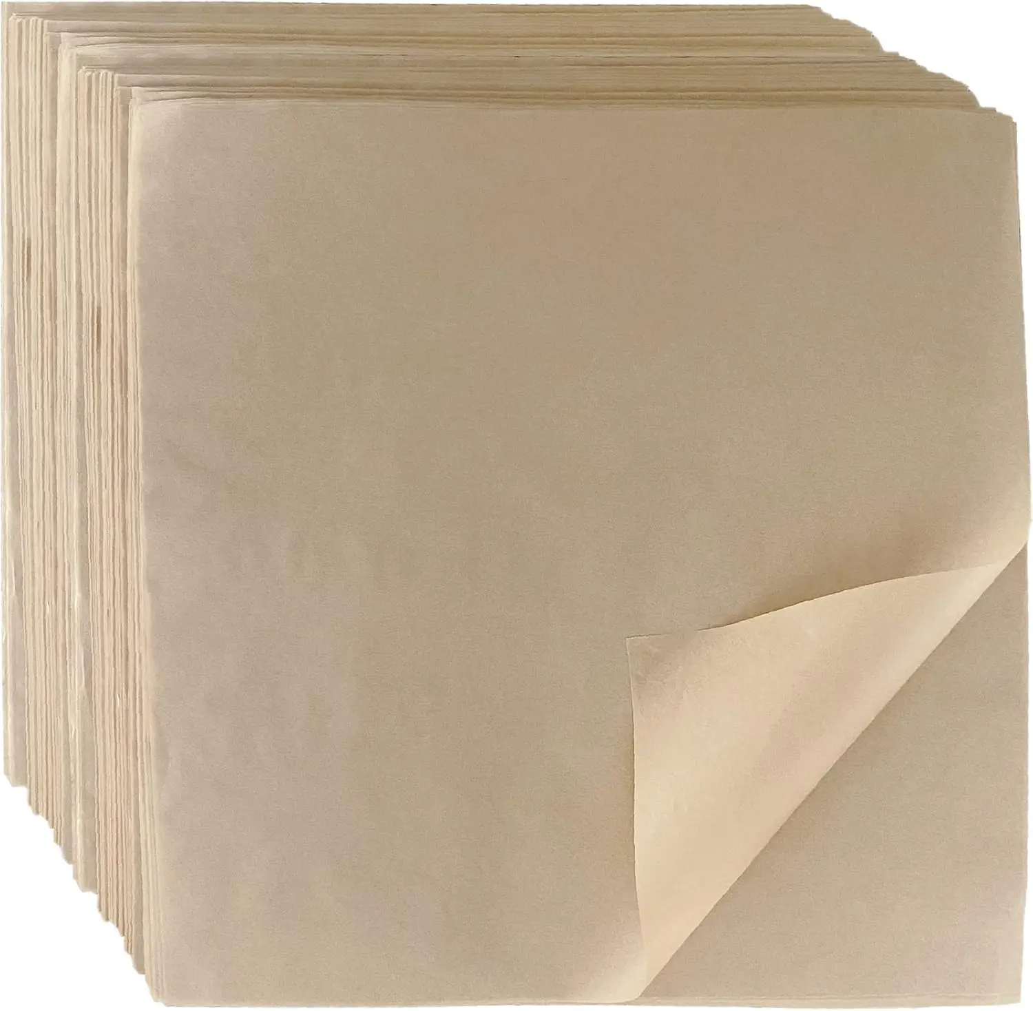 Grease Proof Sandwich Wrapping Paper, 12x12 inch, 100 Pack, Eco-Friendly Kraft
