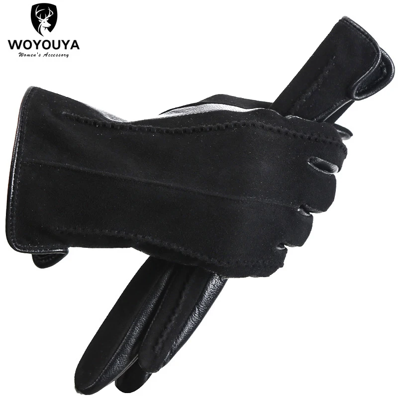 

New fashion Suede Leather gloves,High-end women's leather gloves,Multicolor Women's gloves,Keep warm winter gloves-2007