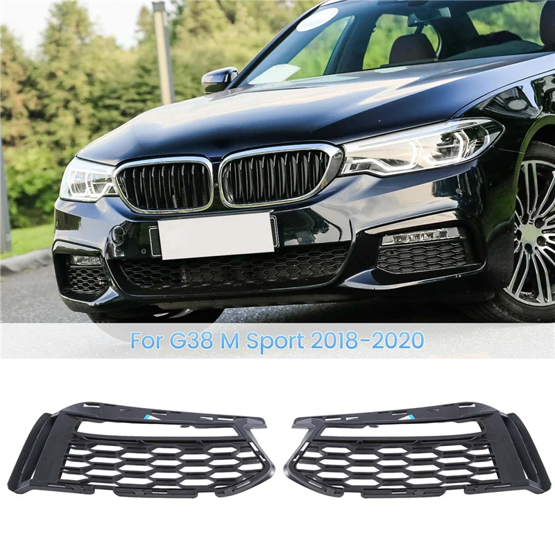 ABGR-Per BMW Serie 5 G38 M Sport 2018-2020 Auto Fendinebbia Griglia di Copertura Parti di Ricambio 51118068339L 51118068340R