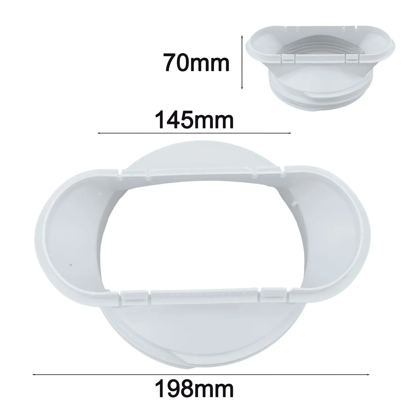 

Интерфейсный адаптер с плоским горлышком, аксессуары для кондиционеров 198*145*70 мм. Выхлопная труба для шланга 130/150 мм, тепловая выхлопная труба