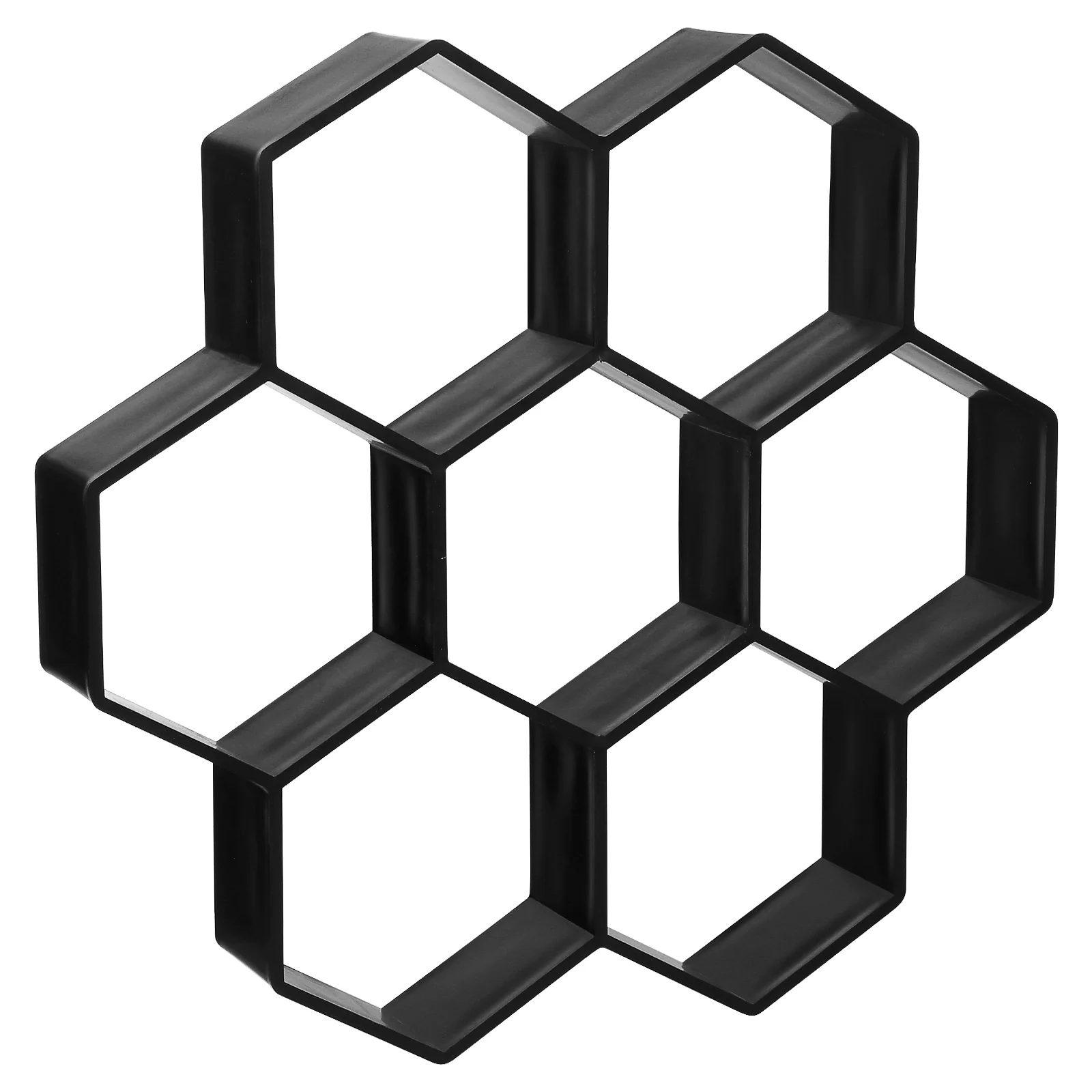 Hexagon Brick Mold Plastic Cement Floor Tile Mould  DIY Floor Mold for Garden Path Paving (Black) path oaving mould