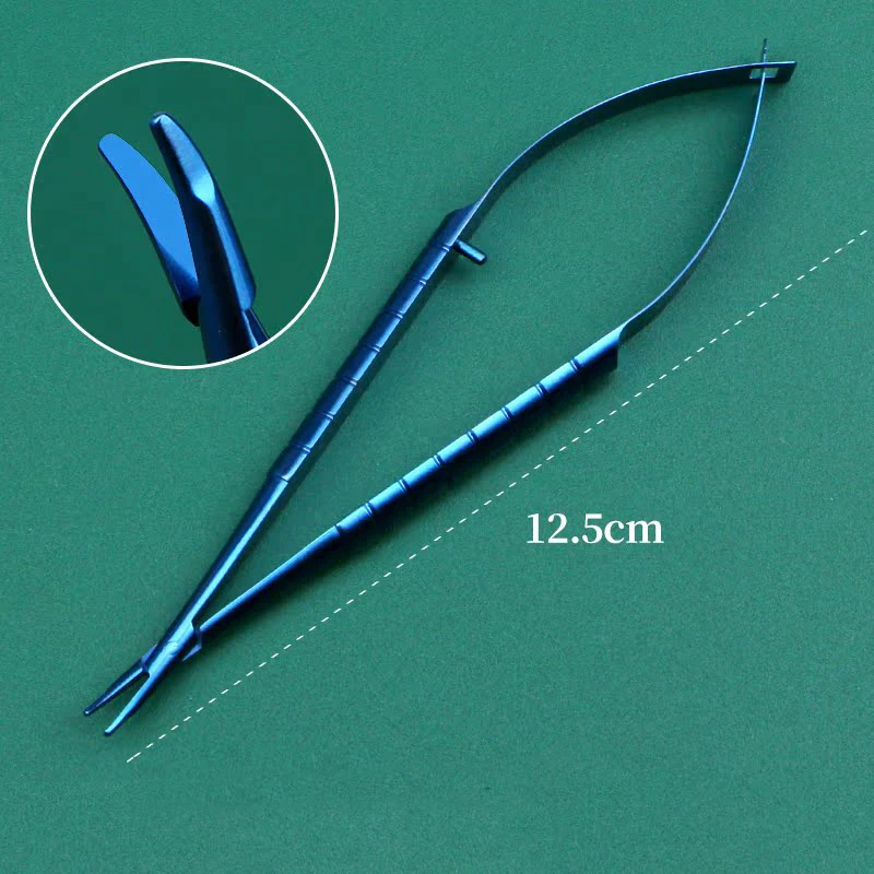 Ophthalmic microscope needle forceps, cosmetic plastic surgery, titanium alloy needle forceps