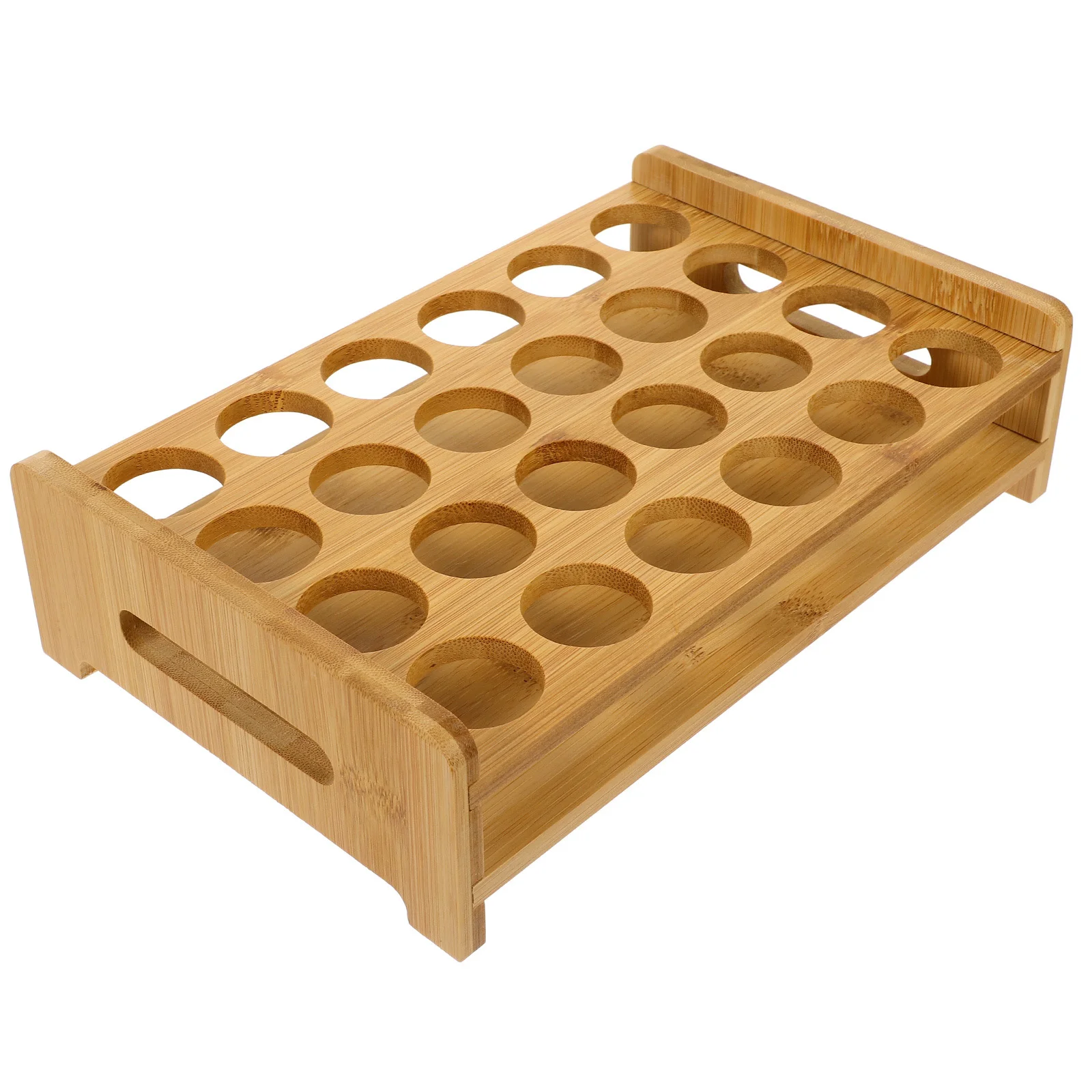 Glass Rack Cup Holder Ktv Shot Glasses Whiskey Cups Organizer Display Stand Multi-slots Wood Tray