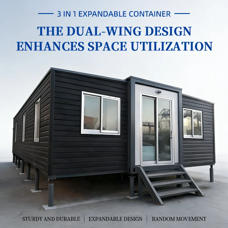 Prefab Tiny Home Expandable Container House Luxury 2 3 4 Bedrooms Garden Rooms Mobile Portable Cabin Steel Folding House