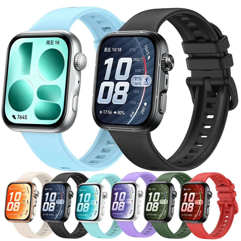 Offizielles Sport-Silikonarmband für Huawei Watch Fit 5 4 5 Pro Atmungsaktives Armband Huawei Watch Fit 4 3 Fit 4 Pro Armband