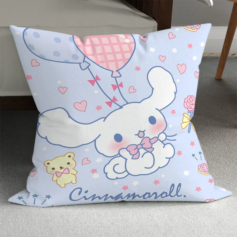 Sanrio Big Ears Dog Cinnamoroll Favorite Cartoon Print Pattern Cushion Cushion Sofa Bedroom Bedside Cushion Car Lumbar Cushion