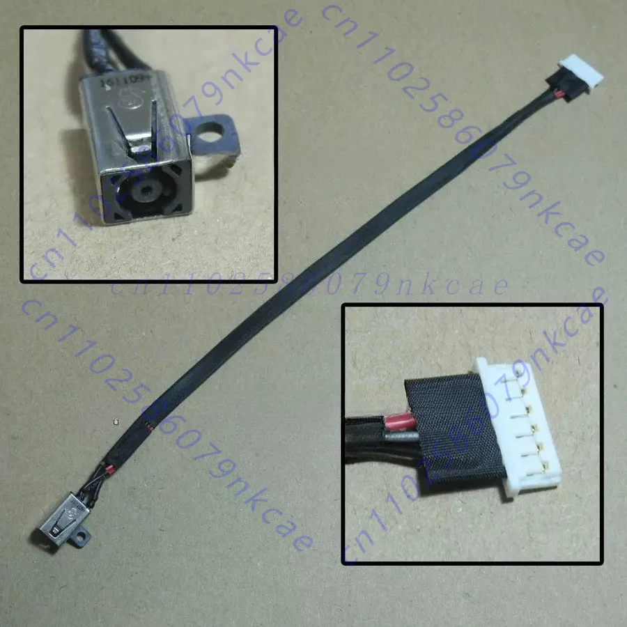 For Dell 14- 7472 15- 7572 P61F power interface, charging head, with cable 21CM long