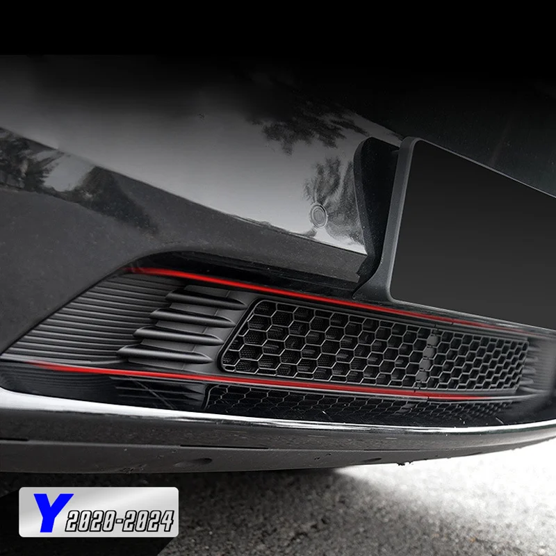 For Tesla Model Y Car Lower Bumper Anti Insect Net Anti Dust Proof Inner Vent Grille Cover Insect-proof Front Cover Inlet