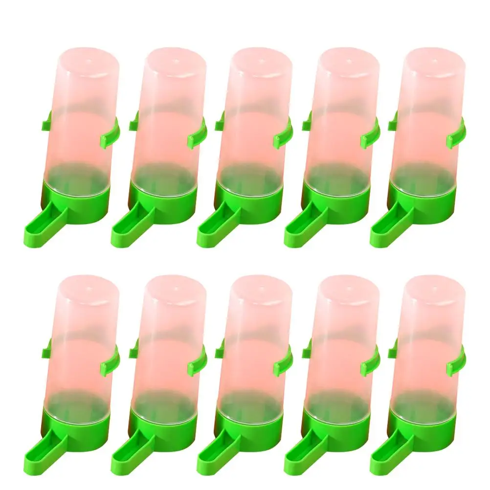 

10 PCS Animal Feeding Cup Bird Parrot Pet Feeder Portable Water Dispenser Automatic