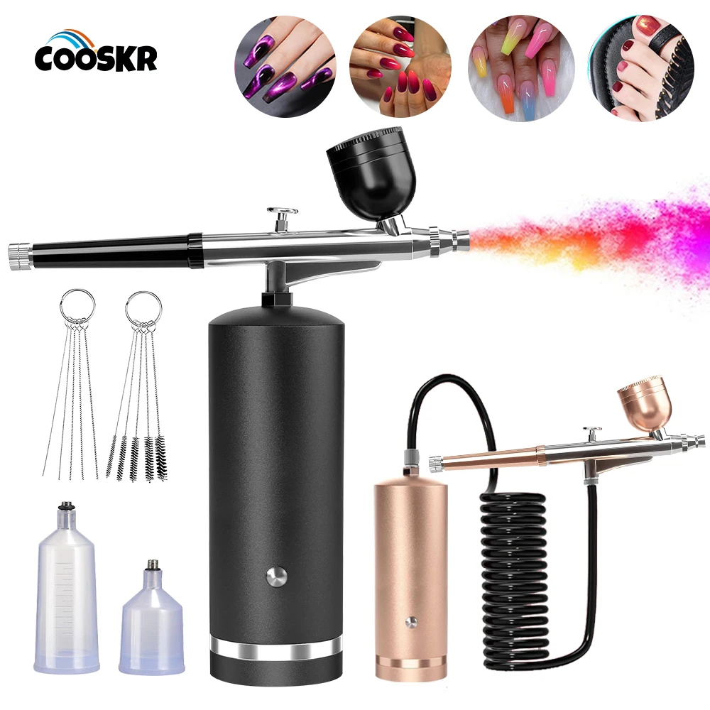 

Аэрограф, компрессор для дизайна ногтей, портативный распылитель лака для ногтей, маникюрная живопись, украшение, пистолет-распылитель, компрессор для дизайна ногтей