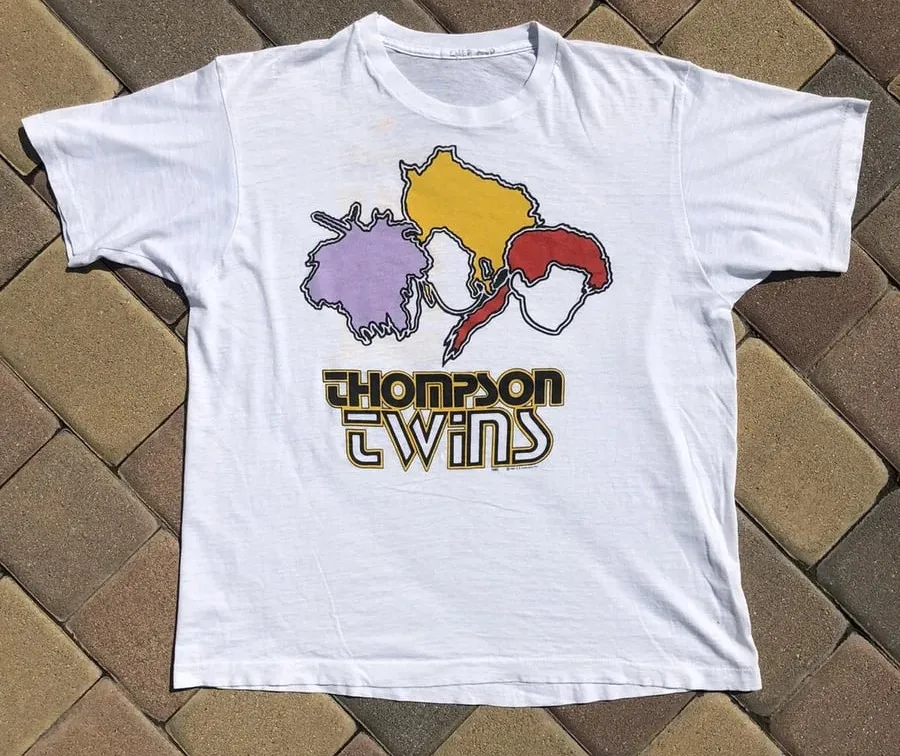 Thompson Twins Music For Lovers White T-Shirt Cotton Full Size