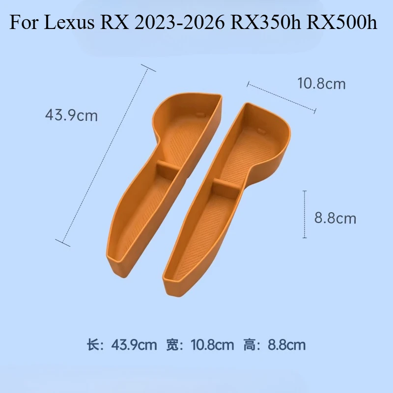 For Lexus RX 2023-2026 RX350h RX500h Door Pocket Organizer, Silicone Car Door Handle Storage Box, Interior Accessories