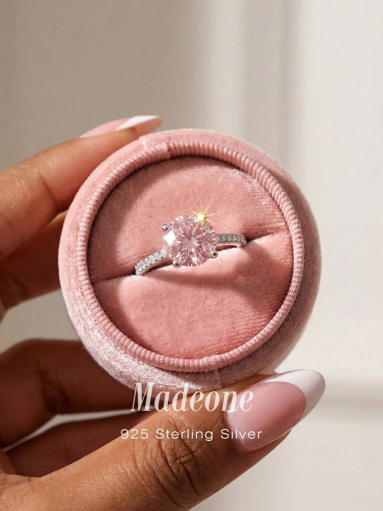 925 Sterling Silver Round Zircon Fashion Ring for Women Engagement Wedding Daily Party Wear Luxury High Quality Fine Jewelry