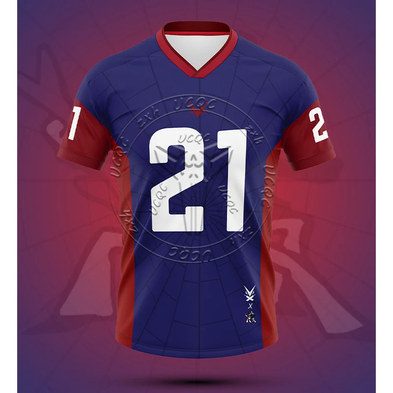 EYESHIELD21 قميص رياضي أنيمي جيرسي الأطفال والمراهقين قصيرة الأكمام الرجال والنساء الصيف تنفس تي شيرت