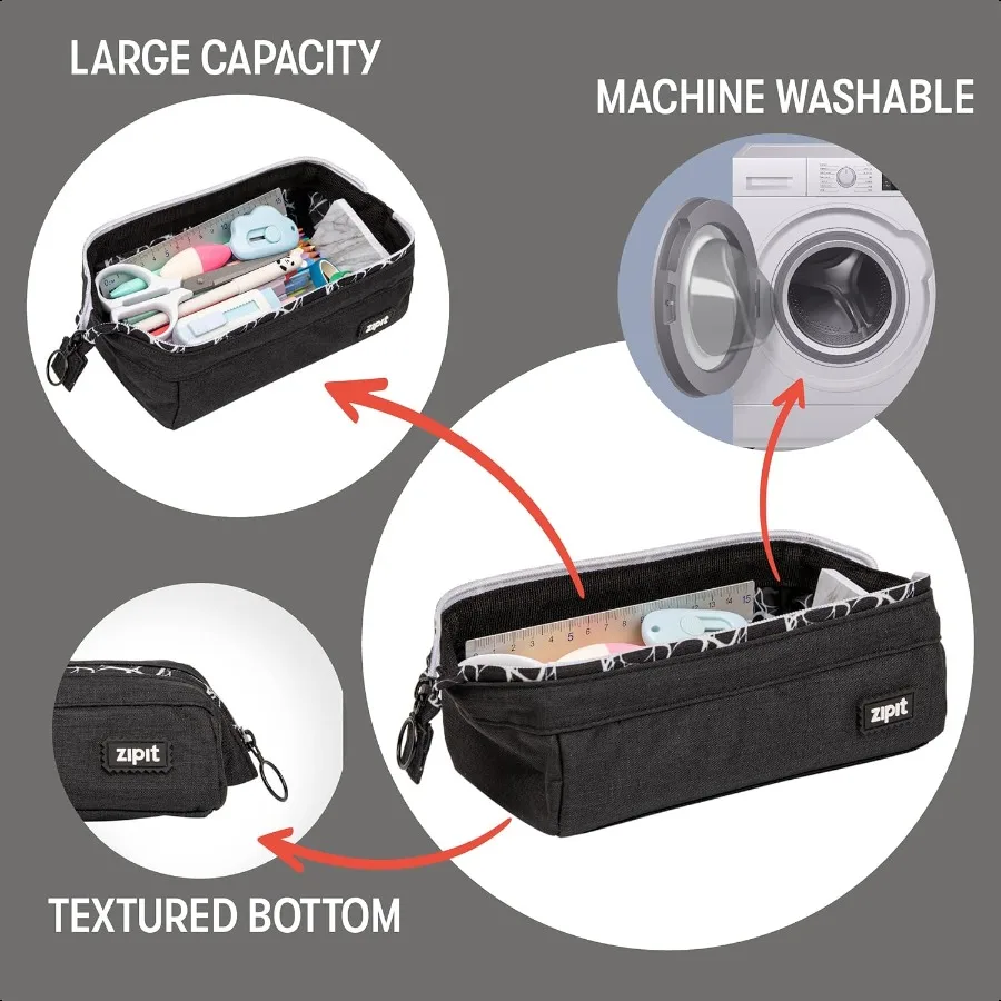 Lenny etui, potloodetui met grote capaciteit, potloodtas voor school, universiteit en kantoor