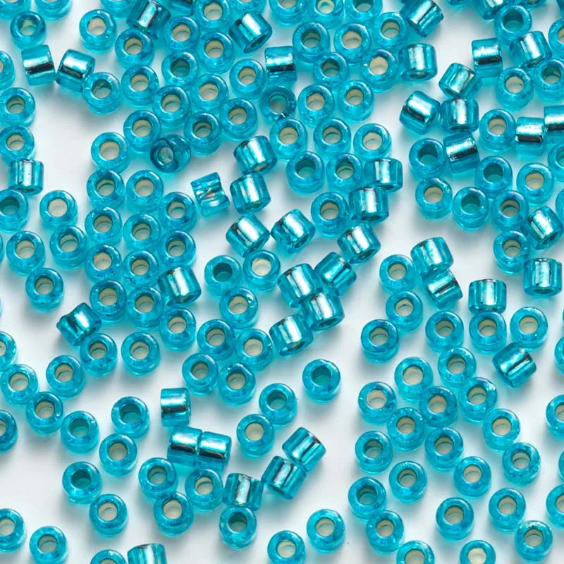 MKY Silver Line Dyed Color Beads 2.0MM  Glossy Multiple Colors Glass Beads For DIY Needle Work Sewing  Dress Adornment