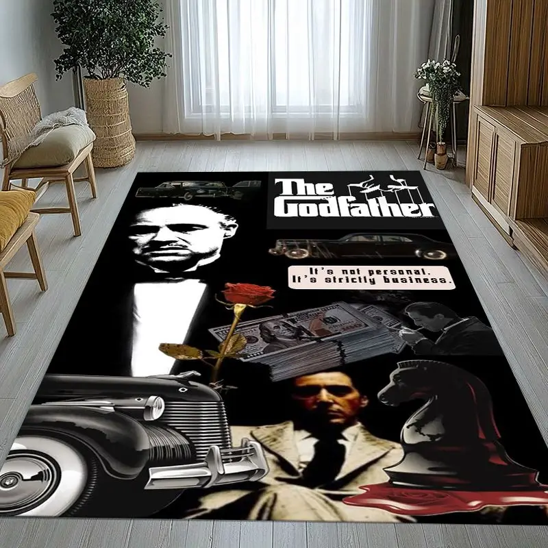 Retro Movie The Godfather Vito Corleone Soft Non-Slip Area Rug for Living Room,Bedroom Playroom Carpet Mat for Sofa,Home Decor