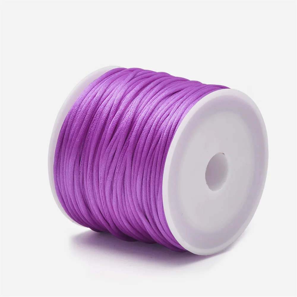 1,5 mm ambachten satijnen rattail koord string van nylon voor Chinese knoop, macramé, trim, sieraden maken 24 yards