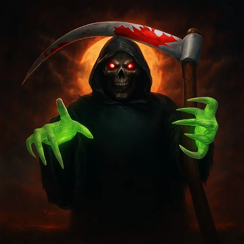 Juguetes inflables de Halloween de 6,8 pies, decoraciones Grim Reaper con LED integrados, explosión para fiestas, vacaciones, decoraciones de patio al aire libre