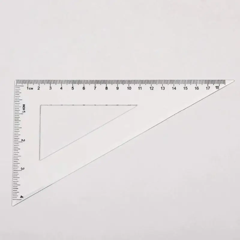 Professional Math Geometry Tool Set with Set Square Protractor Straight Ruler