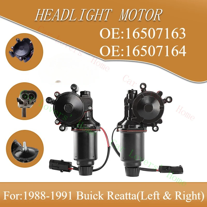 

A+ 2X Headlight Headlamp Motors For Buick Reatta 1988-1991 16507163LH & 16507164RH