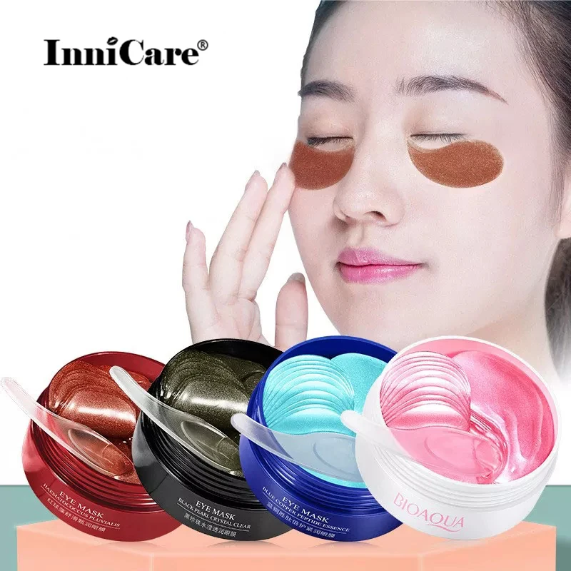 BIOAQUA 60pcs Eye Mask Collagen Eye Patches Beauty Face Care Anti Dark Circle Eye Bags Firming Puffiness Korean Cosmetics