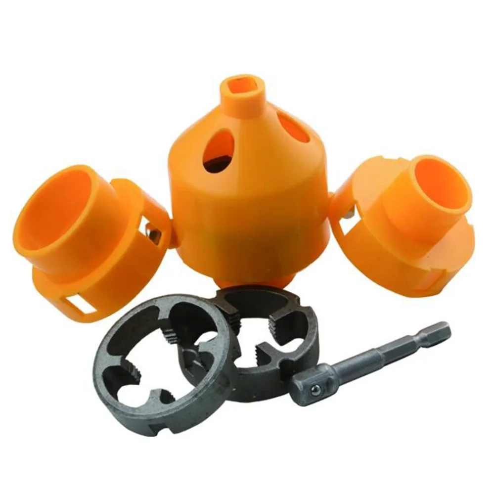 مجموعة عراف الأنابيب البلاستيكية مع 1/2 بوصة 3/4 بوصة 1 بوصة يموت الأنابيب المستديرة يموت السباكة البلاستيكية الموضوع أداة دليل السباكة أداة إصلاح #2