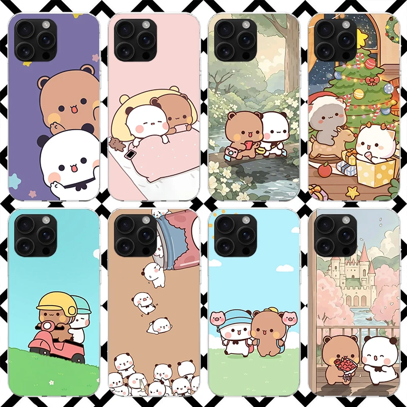 Bubu Dudu Cartoon Cute Phone Case for iPhone 17 Air 16 16E 15 14 Plus 13 Mini 12 11 Pro Max 7 8 + SE 2020 Soft Cover Fundas 17 A