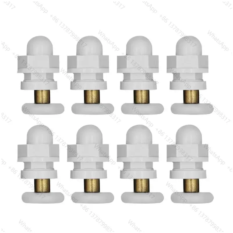 8pcs/lot Shower Rooms Cabins Pulley Shower Room Roller /Runners/Wheels/Pulleys Diameter19-27mm Metal frame Hole distance 16-18mm