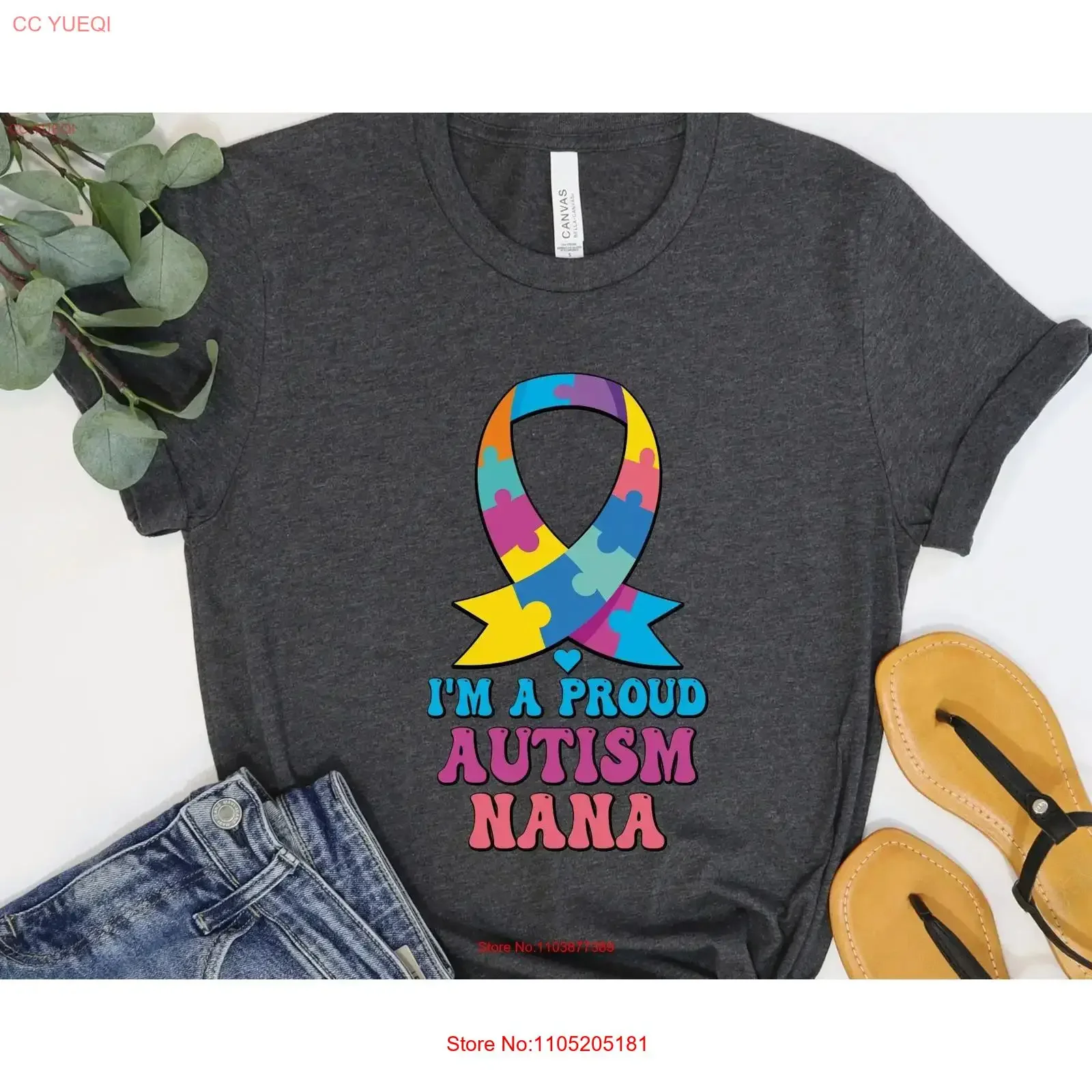 Je suis un fier autisme Nana t-shirt 2024 soutenir la santé mentale mignon équipe de pleine conscience vintage lavé élégant doux légèrement mode
