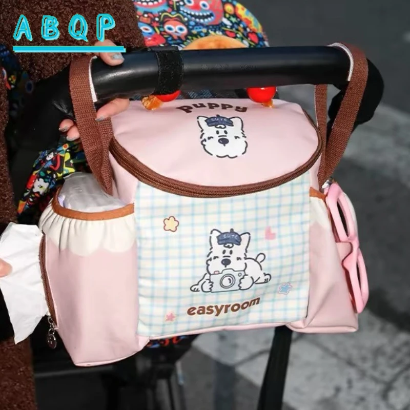 Baby Stroller Hanging Bag Cartoon Cute Baby Stroller Diaper Storage Bag Multifunctional Fashionable Baby Stroller Storage Bag