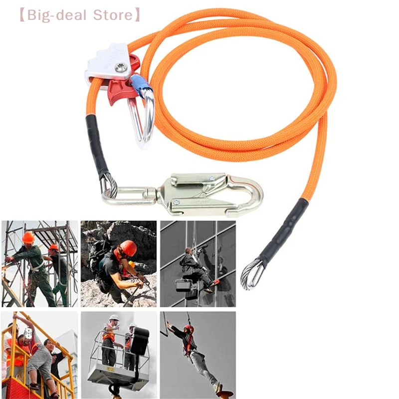 【m】nouveau-kit-de-ligne-de-positionnement-reglable-avec-ame-en-fil-d'acier-pour-l'arboriculture-l'escalade-et-les-travaux-en-hauteur-en-exterieur