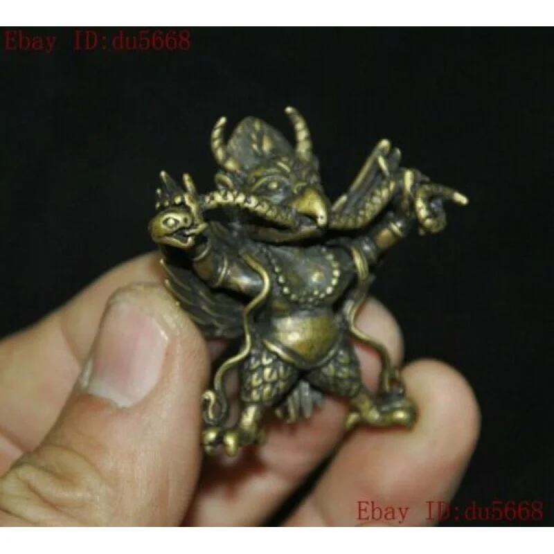 Tibet temple Bronze Winged Garuda Bird God Tantra Buddha Statue amulet Pendant