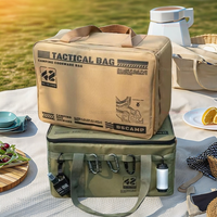 42L Large Capacity Camping Cooler Bag Outdoor Insulated Folding Storage Box Portable Picnic Gear Travel Organizer
