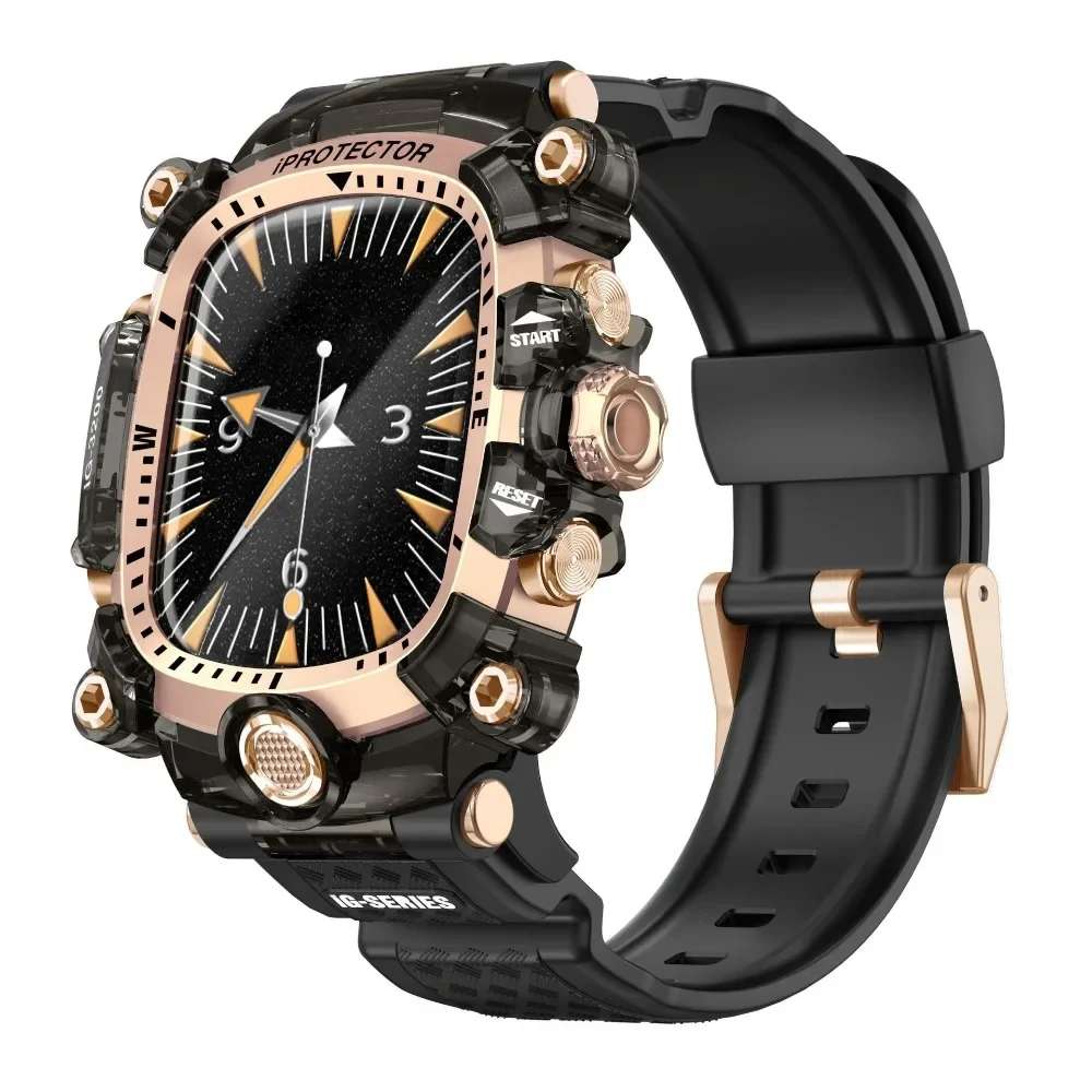 طقم تعديل حافظة فاخرة من الفولاذ المقاوم للصدأ لسلسلة ساعات أبل 10 شريط مطاطي لسلسلة iWatch 10 46 مللي متر سوار مجدد