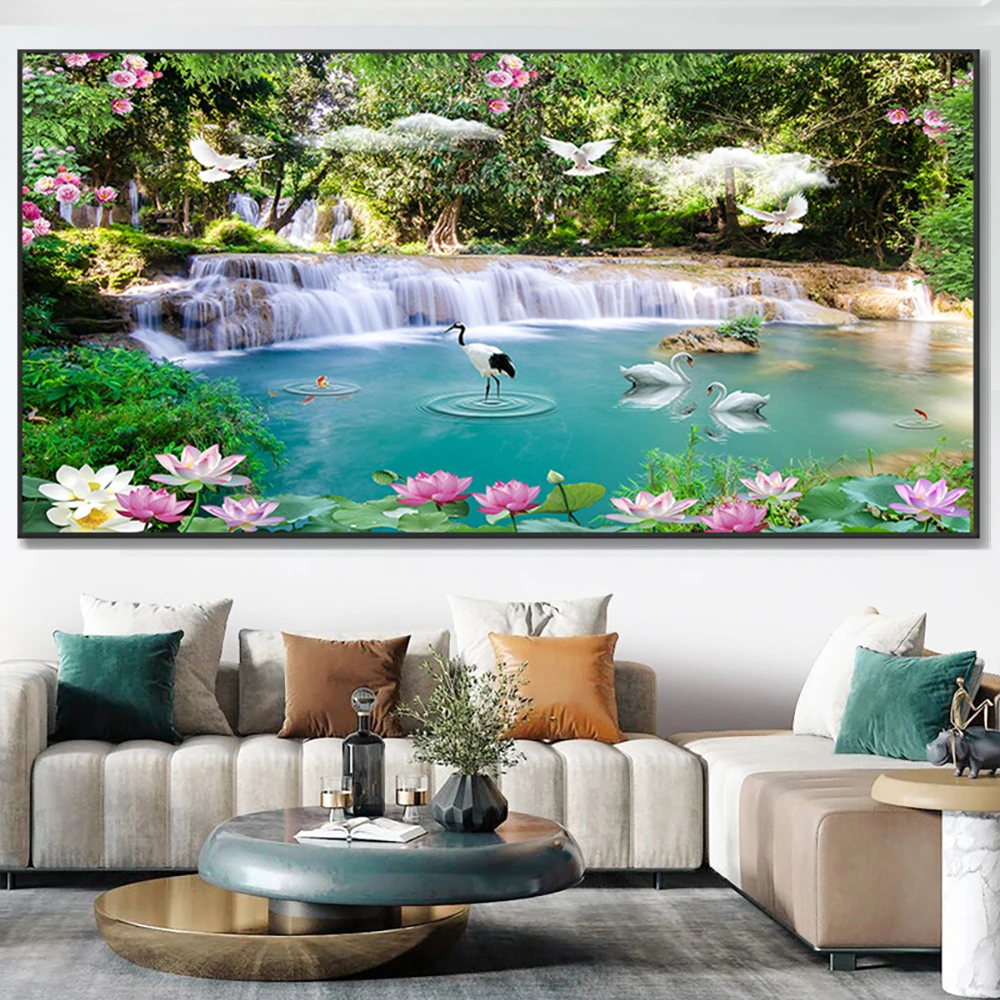 

Beautiful Scenery Birds DIY 5D Diamond Painting Full Drill Square Embroidery Mosaic Art Picture Of Rhinestones Home Decor Gifts