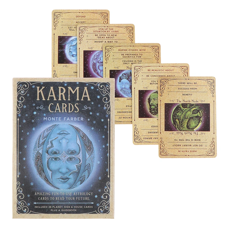 1Box Karma Oracle Cards Fortune Telling Divination Tarot Deck Family Party Leisure Table Game Karma Card Tarot Deck