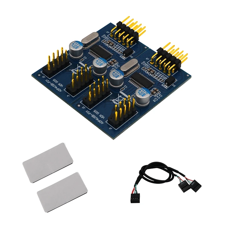 9Pin USB Header Male 1 To 4 Female Extension Cable Extender Card USB HUB Connector Adapter Port Multilier For Desktop