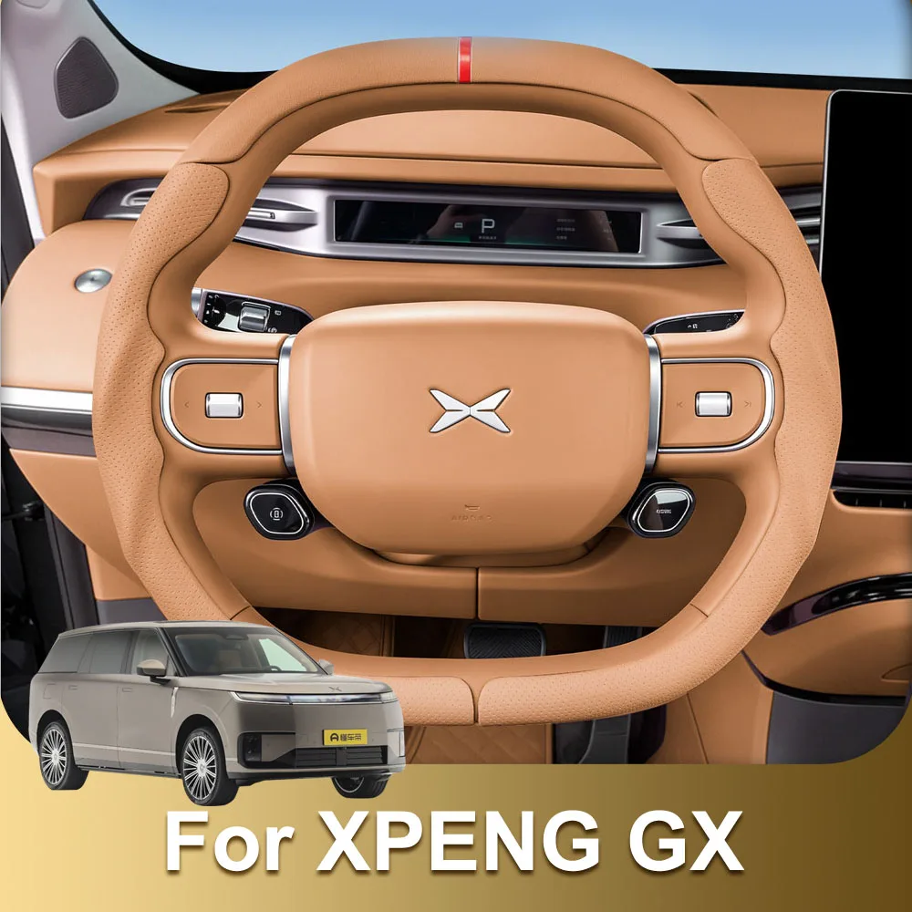 

Fit For Xpeng GX Three Section Leather Steering Wheel Cover Automotive Supplies Anti Slip Comfortable Steering Wheel Cover ﻿