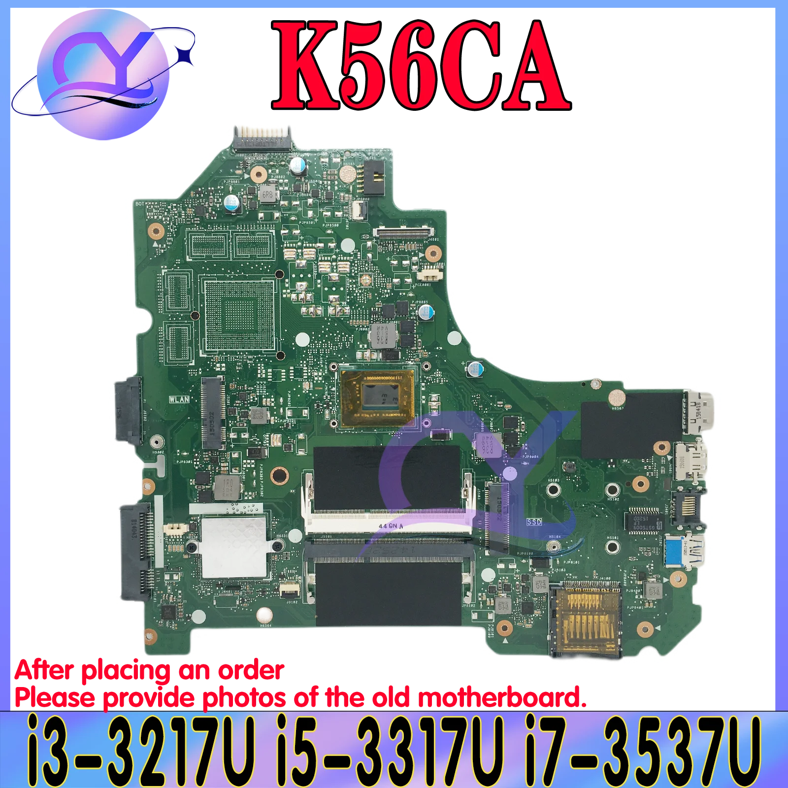 KEFU K56CM Mainboard For ASUS K56CB K56CA A56C S550CM S550CB Laptop Motherboard I3-3217U I5-3317U i7-3537U GT635M GT740M UMA