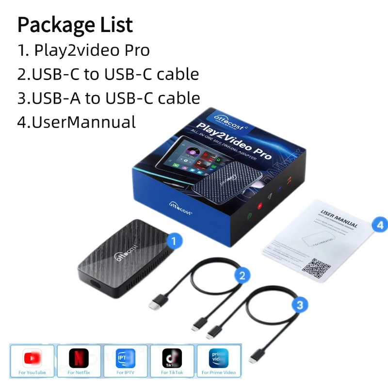 Ottocast Play2Video Pro Wireless CarPlay Android Auto Adapter