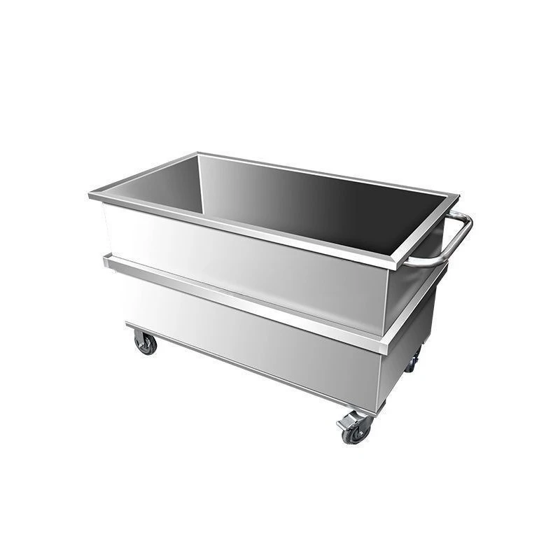 

Stainless steel water tank Square water storage tank Storage box Industrial water storage bucket Mobile trolley Soaking pool