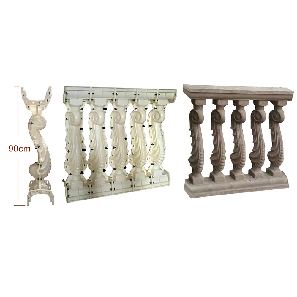 ABS Plastic Sea Horse Railing Home Villa Garden Concrete Baluster Molds