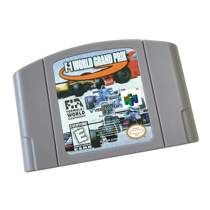 F-1 World Grand Prix 64 Bit  Video Game Cartridge For US And EU Version Game Console