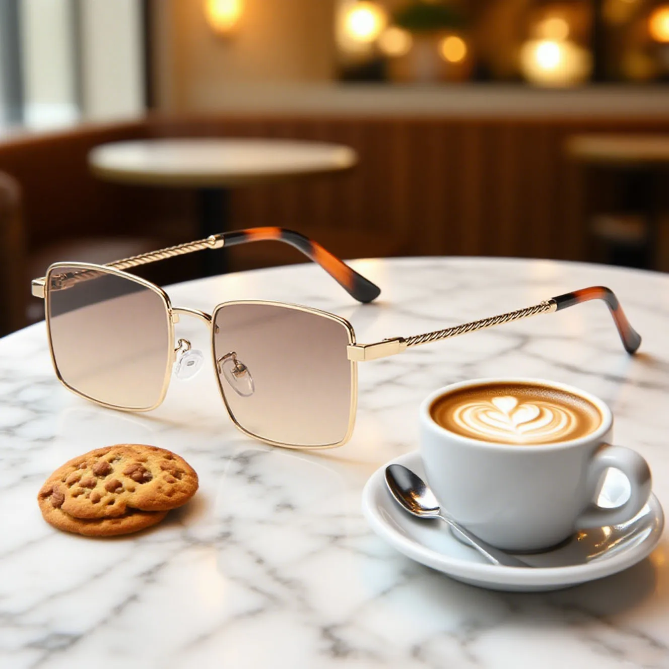 

2025 New Fashion Metal Square Frame Women's Sunglasses Outdoor Neutral High Quality Riding Chain Leg UV400 Sunscreen Glasses