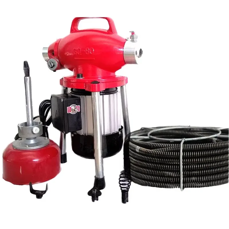 GQ-80 ثعبان كهربائي 20-200 مللي متر استنزاف نظافة الأنابيب آلة التنظيف الكهربائية ثعبان استنزاف الأنظف أدوات كهربائية المهنية