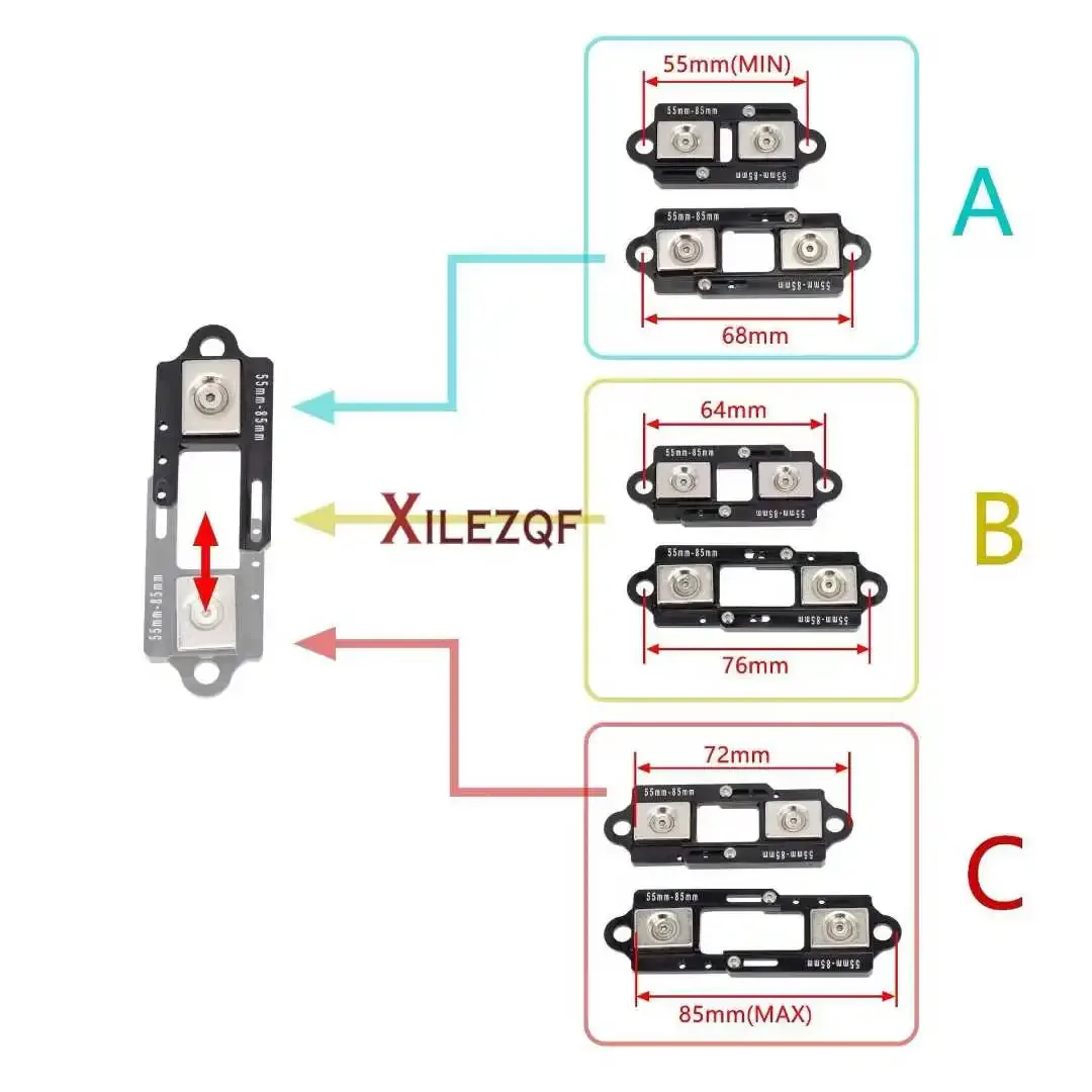 

Комплект из 4 регулируемых магнитных креплений для кузова автомобиля 55-85 мм для радиоуправляемых краулеров 1/10 TRX4 TRX6 SCX10 90046 D90 86100 MST CFX